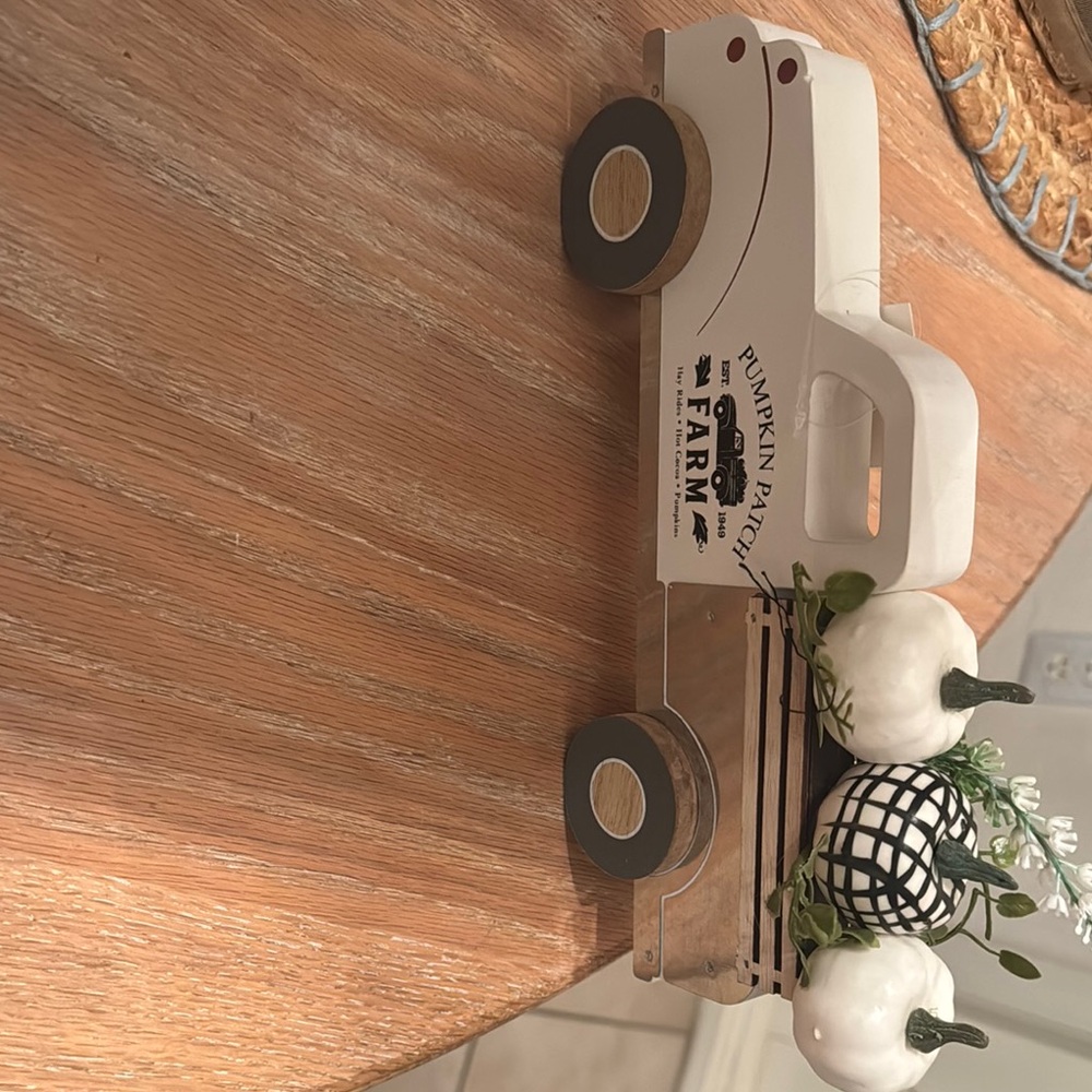 Farmhouse Decor Truck with Pumpkins